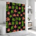 thumbnail image 6 of Palm Tree Bathroom Shower Curtains with 12 Hooks Polyester Waterproof Shower Curtain for Stalls and Bathtubs Tropical Beach Coconut Tree Boho Green Pink Decorative Bathroom Curtain 72x84 Inches, 6 of 9