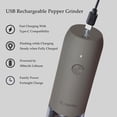 thumbnail image 3 of Electric Salt and Pepper Grinder Set, USB Rechargeable, Automatic Salt and Pepper Mill Grinder with Adjustable Coarseness, Electric Salt Shakers, LED Light, Ref, 3 of 6
