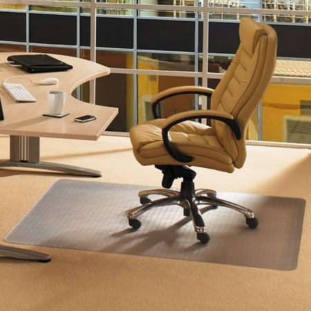 Cleartex AdvantageMat 46" x 60" Rectangle Gripper Chairmat - For Low Pile Carpets