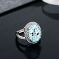 thumbnail image 6 of Gem Stone King 7.62 Ct Oval Sky Blue Topaz 925 Sterling Silver Ring, 6 of 6