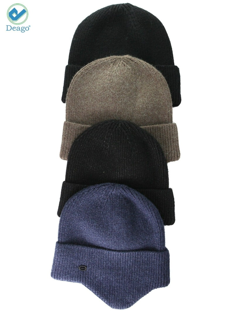 Fleece Lined Knit Beanie Earflap Hat Unisex Warm Winter Skull Cap Unisex Winter Hat with Big Earflaps Plush Wool Hat Thick  main image 4