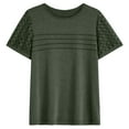 thumbnail image 6 of SUNBS Blouses for Women Short Sleeve Lace Tops Dressy Casual Tees, Sizes S-2XL, 6 of 10