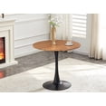 thumbnail image 4 of LiviNest Compact Round Dining Table for Small Spaces: 31.5" Tulip Table - Space-Saving Pedestal Base for 2-4 People - Mid Century Modern Kitchen & Apartment Bistro Table (Faux Wood), 4 of 6