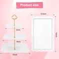 thumbnail image 2 of Set expositor de mesa para postres Findful, 2 soportes de 3 niveles y 3 bandejas, 2 of 7