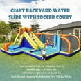 thumbnail image 6 of Costway Giant Soccer-Themed Inflatable Water Slide Bouncer with Splash Pool Without Blower for Toddler, Bouncy Water Park, 6 of 8