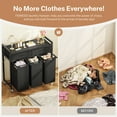 thumbnail image 7 of Laundry Sorter 3 Section, Laundry Hamper with 2 Drawers & 2-tone top panel, 120L Rolling Laundry Basket Organizer, Pull-Out Removable Oxford Fabric Bags for Bathroom, 7 of 7