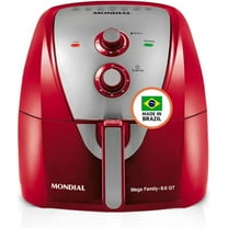 Mondial Air Fryer - 8.6 Quart Extra-Large Air Fryer, 1800 Watts - Quick Heat Circulation Technology, Low Fat Cooking Less Calories - Removable Squared Basket, Easy Usage Auto Shut Off - Red