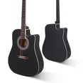 thumbnail image 2 of Glarry GT502 41-Inch Notch Spruce Panel Matte Edging Folk Guitar Bag Shield Wrench Black, 2 of 6