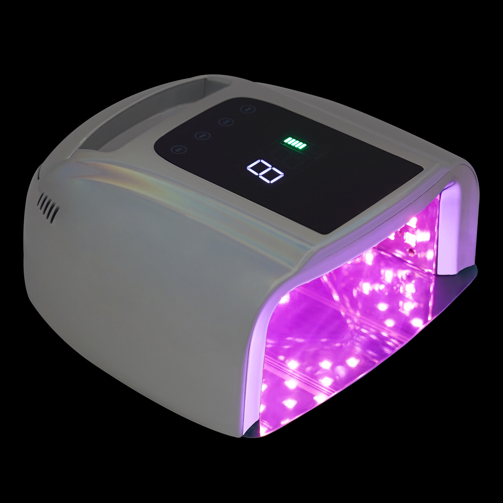 Professional Rechargeable 96W UV LED Portable Cordless UV Light for Nail Lamp Machine with Removable Stainless Steel Bottom (9*8.7*3.8in)