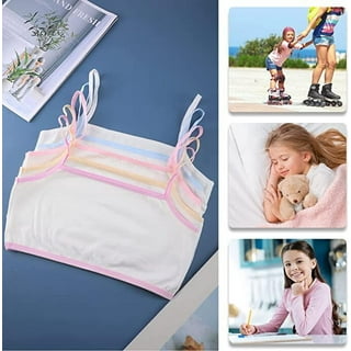 2pc/lot Cotton Kids Bras Wireless Puberty Girls Bra Breathable Training Bras  Girls Underwear Children