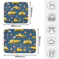 thumbnail image 4 of Yellow Truck Tractor Pattern Drying Dish Mat Quick Drying Absorbent Soft Durable for Kitchen 18" x 24", 4 of 10