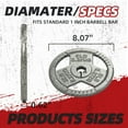 thumbnail image 5 of BalanceFrom Cast Iron Weight Plates，1-Inch or 2-Inch Center Hole, Multiple Sizes & Sets Available，for Strength Training & Weightlifting, 5 of 7