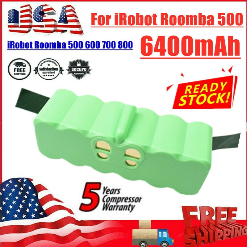 2pcs 14.4v 5ah battery for iRobot Roomba 500 600 800 510 700 610 780 880 series