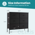 thumbnail image 4 of CONCETTA 6 Fabric Drawers, Dresser for Bedroom Chest of Dresser TV Stand for Living Room, Nightstand for Bed, Black, 4 of 8