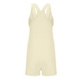 thumbnail image 7 of Htigea Clearance Womens Rompers Summer Casual Loose Sleeveless Overalls Spaghetti Strap Shorts Jumpsuit 2025 Beach Vacation Outfits Clearance Sale Beige M, 7 of 7