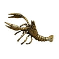 thumbnail image 4 of CATIEBYE Golden Brass Lobster Statue - Smooth Polished Decorative Home Ornament for Living Room and Office, 4 of 6