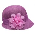 thumbnail image 2 of Sombrero Cloche Gatsby de Lino para Mujer EPOCH con Flor de Encaje, 2 of 3