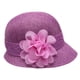 thumbnail image 2 of Sombrero Cloche Gatsby de Lino para Mujer EPOCH con Flor de Encaje, 2 of 3