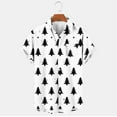thumbnail image 2 of KeShDi Christmas Funny Shirts Christmas Men Casual Fashion Turndown Collar Printing Short Sleeve Button Shirt Blouse White L, 2 of 3