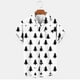 thumbnail image 2 of Mens Manga Corta Botón Abajo Camisas, Navidad Impreso Turndown Cuello Blusa, Top de Moda Casual, 2 of 3