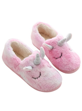  Close Up Unicorn Plush Slippers (one Pair) : Clothing, Shoes &  Jewelry