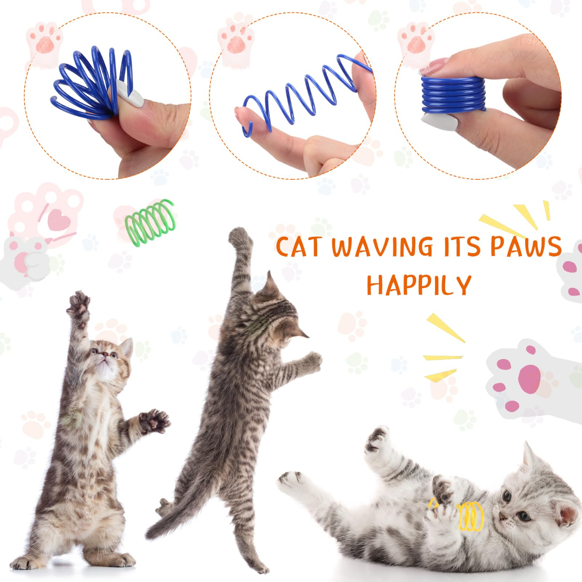 150 Pcs Cat Toys Bulk, Kitten Toys Assorted Cat Toy Variety Pack Cats Toy Bundle with Mice Rainbow Balls/Springs Crinkle Balls/Lattice/Sisal/Table Tennis/Plush/Caged Bell for Indoor Cats Kitty Kitten