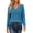 Blue, variant on Wenini Women's V Neck Cotton Knit Sweater Long Sleeve Drop Shoulder Loose Pullover Sweater Top Solid Color S-XXXL