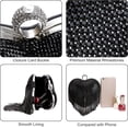 thumbnail image 2 of Women Rhinestone Evening Bags Purses Heart Shape Clutch Tassel Purse Handbag for Wedding Party, 2 of 7