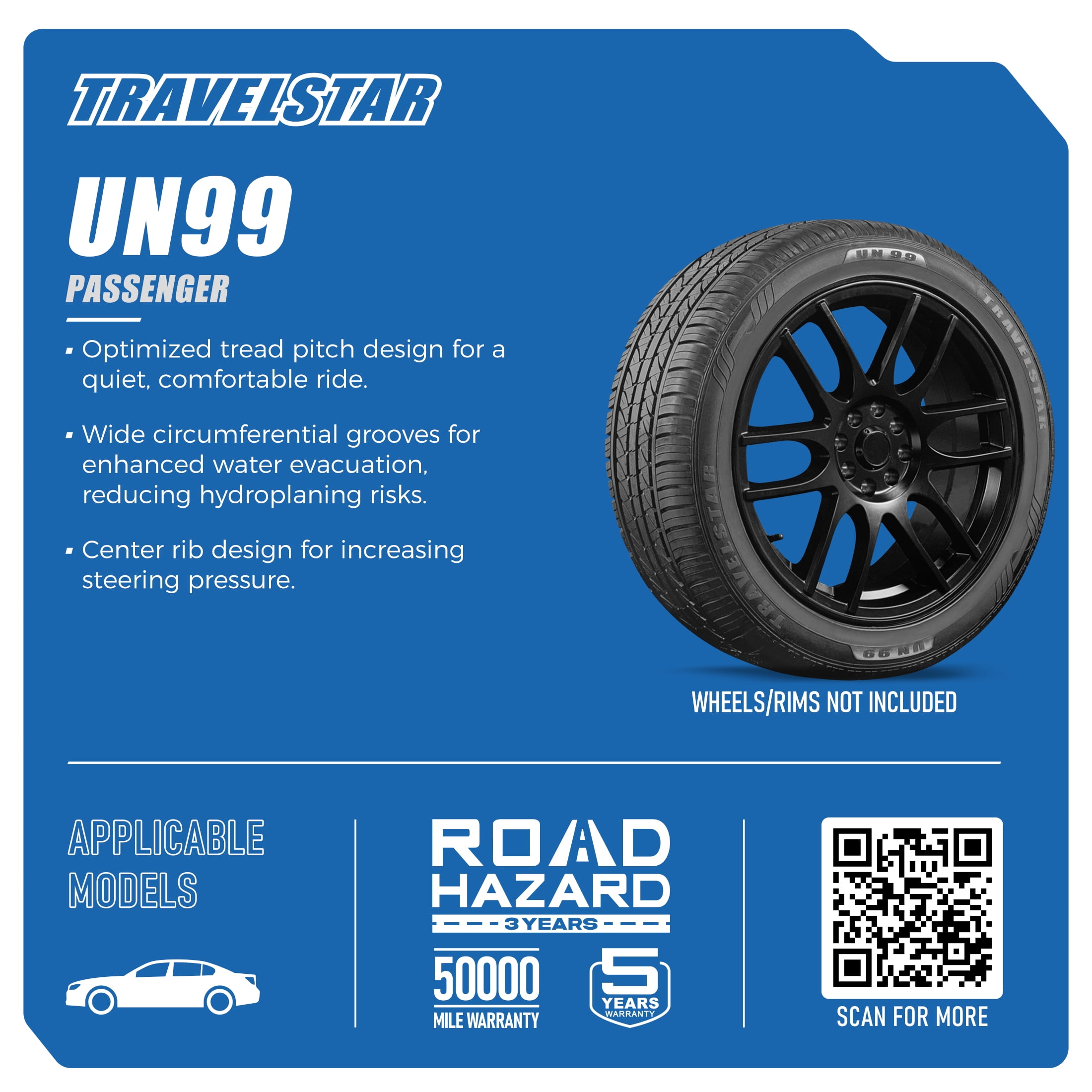 Travelstar UN99 185/60R15 185/60/15 84H All Season Passenger Tire(No Wheels)