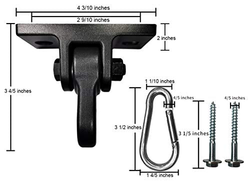 4 Pack ABUSA Heavy Duty Black Swing Hangers Screws Bolts Included Over 5000 lb Capacity Playground Porch Yoga Seat Trapeze Wooden Sets Indoor Outdoor 4 Pack ABUSA Heavy Duty Black Swing Hangers Screws Bolts Included Over 5000 lb Capacity Playground Porch Yoga Seat Trapeze Wooden Sets Indoor Outdoor