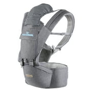 Eccomum Ergonomic m Position 6-in-1 Baby Carrier Hip Seat for 3-36 Month Baby Infant Gray