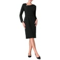thumbnail image 4 of VESTIDO FORMAL ASIMÉTRICO DE MANGA LARGA MIDI ELASTIZADO M NEGRO DE INSPIRE CHIC, 4 of 5