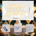 thumbnail image 2 of Letrero Feliz Cumpleaños, Happy Birthday Decoration, Letrero Happy Birthday Alimentado por USB, Luz de Neón LED Blanca Cálida para Fiesta de Cumpleaños,Bar,Club,Decoración Interior y Exterior, 2 of 7