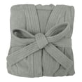 thumbnail image 2 of Bata de Baño MELOCOTTON Color Gris Unitalla Unisex 100% Algodón Absorbente Lisa, 2 of 4