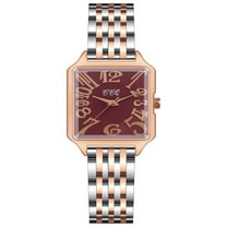 BKBP Gold Steel Band Simple Digital Face Women's Watch Steel Steel Band Room Steel Watch Gold Digital Band Women's Quartz Watch Face Women's Band Watch Fashion Women's Watch