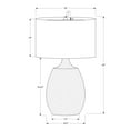 thumbnail image 4 of Lighting Fixtures Lighting, 26"h, Table Lamp, Ivory / Cream Shade, Cream Resin, Contemporary,Table Lamps, 4 of 7
