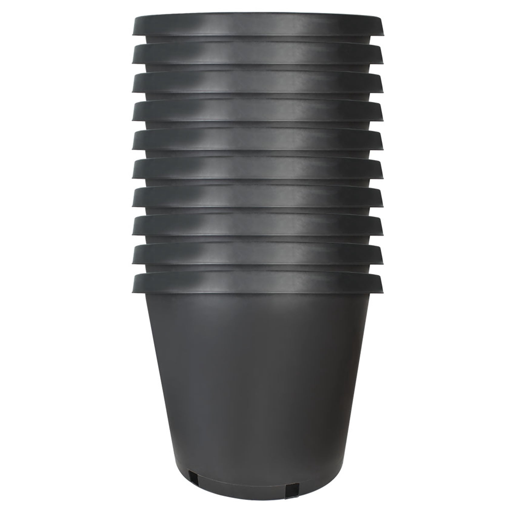 netuera Premium black plastic nursery plant container garden planter pots