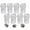 8 Pcs, variant on 4 Pack Gutter Downspout Guards 3.5 Inch Adjustable Aluminium Filter Strainer, Heavy Duty Gutter Guards Mesh for Preventing Blockage Leaves Debris Drain Net Cover Gardening Tools（Silver)