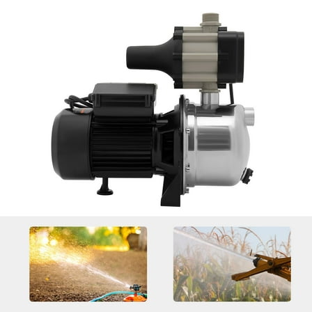 1.5HP 115V Shallow Well Pump Garden Booster Jet Pump Irrigation Pump W/ Controller 1200 GPH