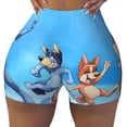 thumbnail image 2 of Lsque Bluey Pattern High Waisted Biker Shorts for Women-Tummy Control Fitness Athletic Workout Running Yoga Gym Shorts,Moisture-Wicking-Large, 2 of 9