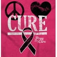 thumbnail image 2 of Peace Love Cure Breast Cancer Aware Hoodie Sweatshirt Women Brisco Brands X, 2 of 6
