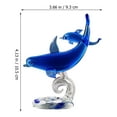 thumbnail image 4 of Homemaxs Dolphin Animal Sea Glass Figurine Sculpturefigurines Ornament Figurines Mini Desktop Statue Crystal Decor Animals, 4 of 6
