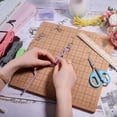 thumbnail image 3 of Juego de Tablero de Macramé de 28 X 28 cm para Adultos y Principiantes. CordóN de Macramé de 40 M, Tablero de Madera y Alfileres con 10 Llaveros para Trenzar., 3 of 6