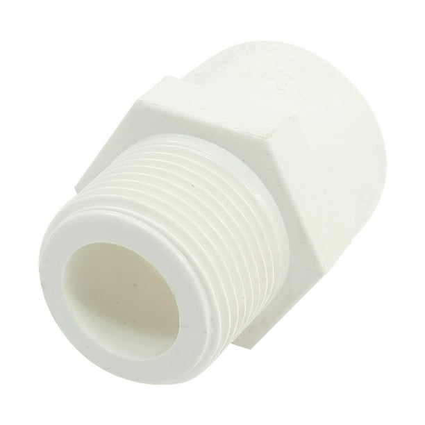 Unique Bargains 3/4" PT Male Thread 1" Slip PVC Drainage Pipe Straight