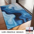 thumbnail image 3 of Light Blue Marble Flow Pattern Door Rugs,Washable Non Slip Door Mats Indoor,Decorative Door Mats,Entry Mat Indoor for Entrance,Bedroom,Kitchen,Bathroom,20"x32", 3 of 6