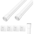thumbnail image 1 of shiyou-Spring Tension Rods 2Pcs Adjustable Curtain Rod 29 to 39 inch, No Drilling Small Tension Rod Suitable for Doors, Shower and Windows, White, 1 of 4