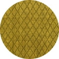 thumbnail image 1 of Ahgly Company Machine Washable Indoor Round Abstract Yellow Modern Area Rugs, 6' Round, 1 of 4