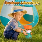 FUN LITTLE TOYS 17Pcs Kids Camping Pretend Play Set, Pop Up Play Tent with Light Up Stove Lantern Binoculars, Outdoor Adventure Toy Christmas Birthday Gifts for Toddlers Boys Girls Ages 3+