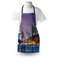 thumbnail image 4 of City Apron, Brooklyn Bridge Spanning the East River New York City Metropolitan and Modernized, Unisex Kitchen Bib with Adjustable Neck for Cooking Gardening, Adult Size, Multicolor, by Ambesonne, 4 of 4