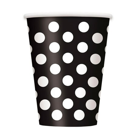 12oz Polka Dot Paper Cups, Yellow, 6ct